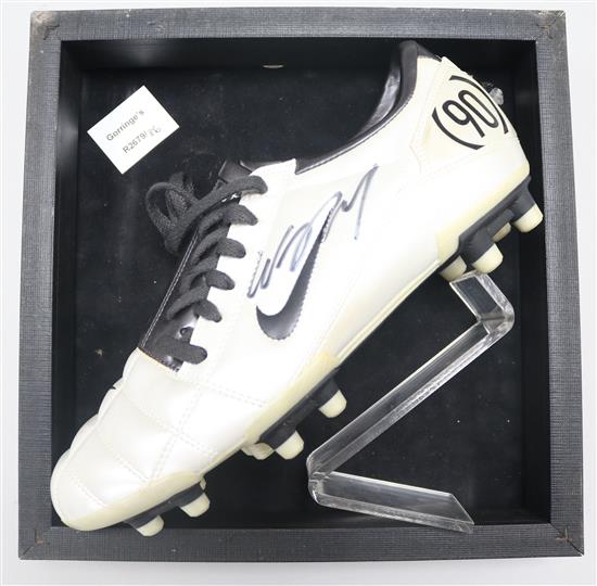 A signed football boot, Wayne Rooney